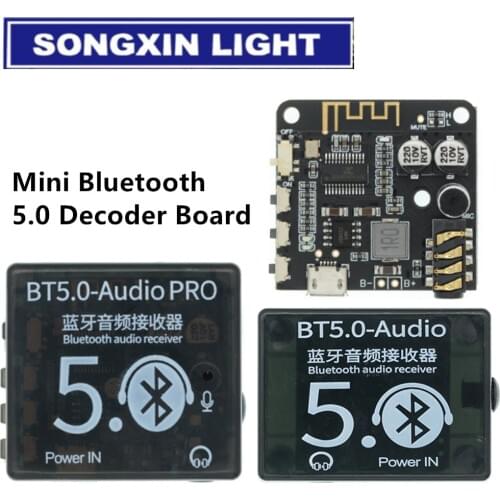 Mini Bluetooth 5.0 Decoder Board Audio Receiver BT5.0 PRO MP3 Lossless Player Wireless Stereo Music Amplifier Module With Case