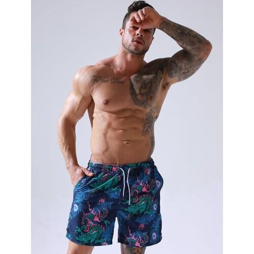 Mens New Beach Shorts Pantalones Cortos Hombre Comfortable Home-wear Jogger Sexy Men Printing Waterproof Breathable Short Pants