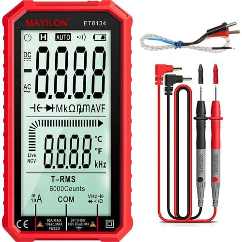 MY8233 Multimeter LCD Smart Digital Multimeter Portable With Backlight Multimeter Direct Current AC Voltage Current Resistance