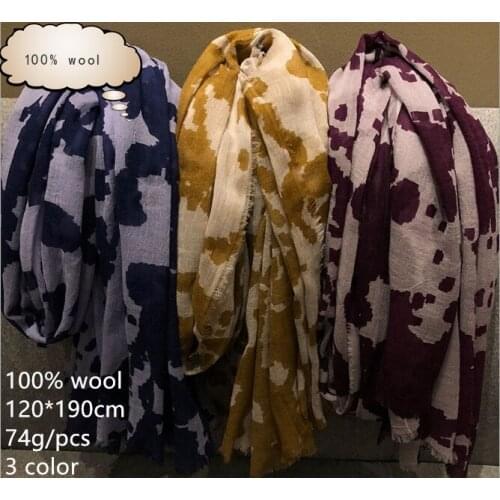 Naizaiga 100% wool Water soluble shawl thin section camouflage hairy ladies comfortable warm scarves , RJSM117