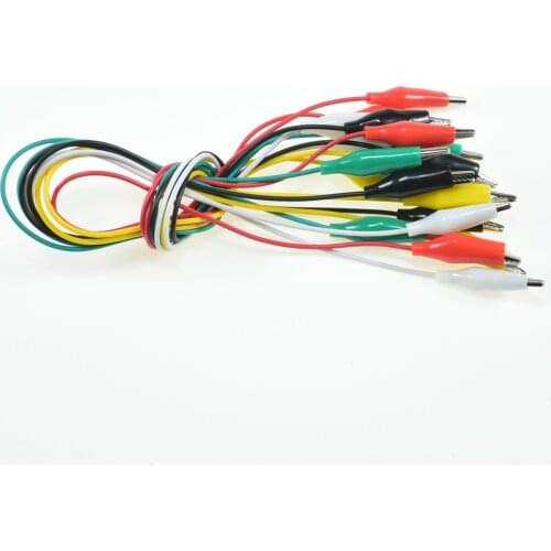 New 10pcs Alligator Clips Electrical DIY Test Leads Alligator Double-ended Crocodile Clips Roach Clip Test Jumper Wire