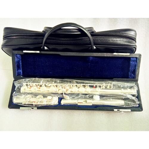 New High Quality Silver Plated Flute 311FL 16 Holes Closed C Key Flute Cupronickel Silvering Transversal Instrumentos
