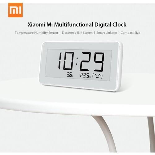 Original Xiaomi Mi Multifunctional Thermometer Pro Digital Clock Electronic-INK Screen Temperature Humidity Sensor BT Wireles
