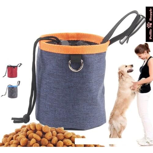 Portable Training Bag Dog Pet Snack Bag Supplies Strong Wear Resistance Large Capacity Puppy Snack Reward Waist Bag for Dog Cat