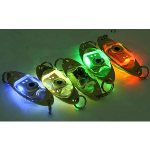 Eye Shape Night Fishing Underwater Fish Lure LED Flashing Light Tackle Tool