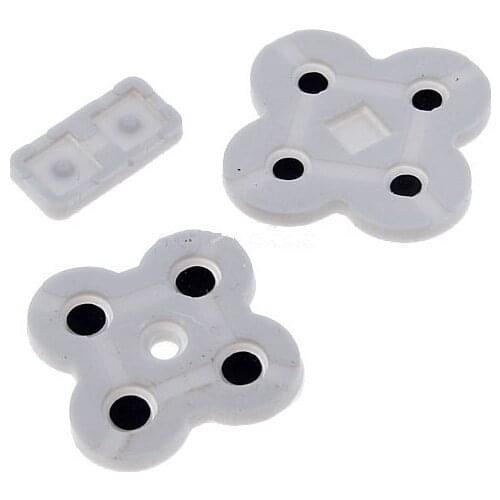 3Pieces/set Replacement Buttons Conductive Rubber Pads for NDS Lite