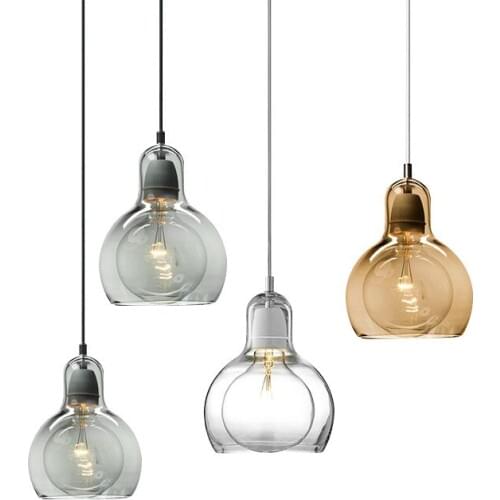 Modern minimalist creative bar counter mall shop restaurant bedroom kitchen glass chandelier lamps