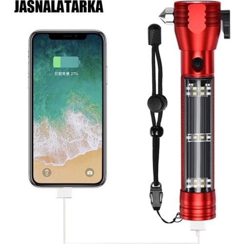 LED Flashlight Ultra-bright Hard Light USB Rechargeable Night Lamp Durable Outdoor Fishing Waterproof Self-defense Flashlight