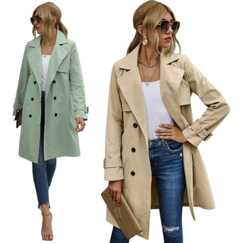 Womens Long Sleeve Turn-Down Collar Long Waterfall Trench Coat Jacket Ladies Cardigan Overcoat Jumper Plus Size Autumn Winter