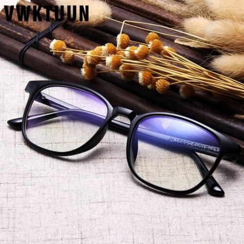 VWKTUUN Glasses Frame PC Square Eyeglasses Frame Mens Optical Glasses Frame Vintage Transparent Color Frame Glasses