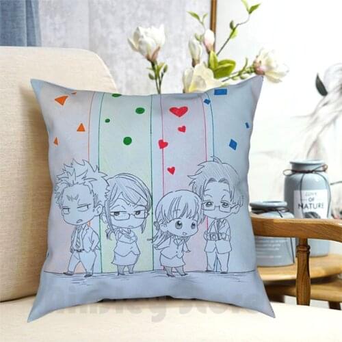 Wotakoi Love Is Hard For Chibi Anime Friends Pillow Case Printed Home Soft Throw Pillow Wotakoi Love Is Hard For Chibi