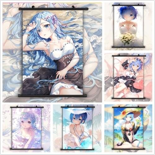 WTQ One Piece Canvas Painting Re Zero Rem Anime Manga Anime Posters HD Print Wall Decor Wall Art Picture Decoration Home Decor