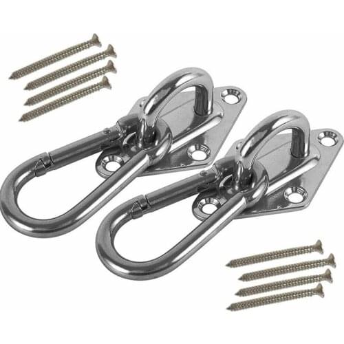 1Set Hammock Hook Swing Chair Hanging Kit Stainless Steel Swivel Hanger Ceiling Mount Yoga Hammock Swings Hooks