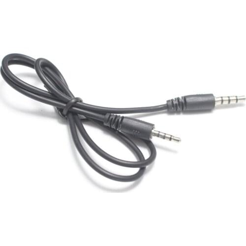 1pcs 3.5 to 2.5 mm 4pole Male to Male Plug TV Audio Cable aux GPS Speaker Connector Adapter for MP3 DVD CD ect