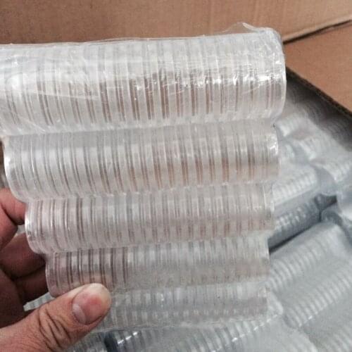 100PCSx 27mm Clear Round Plastic Coin Capsules Containers Coin Protector Case ㅡ
