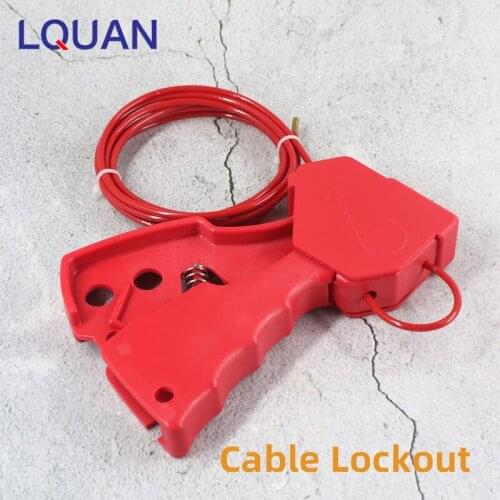 Adjustable Wire Cable Security Lock Lockout with 2.4m Insulation Coating Cable