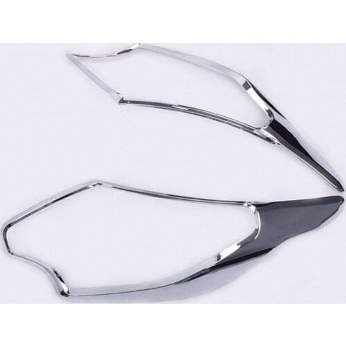 ABS Car Strips Trim fit For 2015 - 2017 Mitsubishi L200 Triton Pick Up Accessories abs chrome Headlamp Cover For L200 Triton