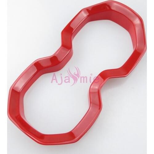 Car Styling Interior Red Color Water Cup Holder Cover Panel Overlay Trim Kit Plate 2016 2017 2018 For Jeep Renegade Accessories