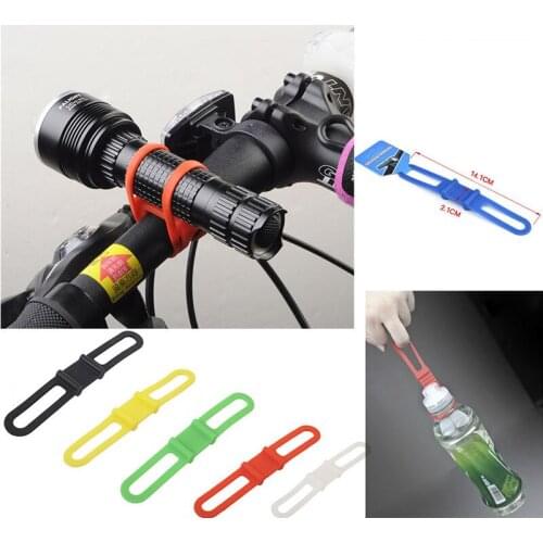 Bandage holder Cycle Strap Mount Fix Bicycle Fastener Phone Band Tie Torch Light Silicone Flashlight Mobile Bike Elastic