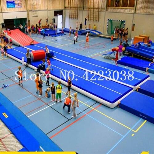 Free Shipping 10*2*0.2m Used Commercial Inflatable Gym Mat Tumble AirTrack Gymnastics Mat Inflatable Air Track For Sale