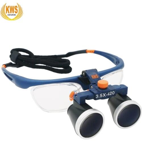 KWS Binocular Loupes Galileo Frame Magnifier for Dental 3.5 X 420mm KWS-3.5X