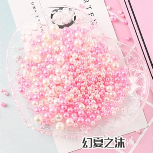 2/3/4/5mm Multi size option about 500Pcs/lot random mix color no holes Pearls Round Beads For DIY Craft Scrapbook Decoration