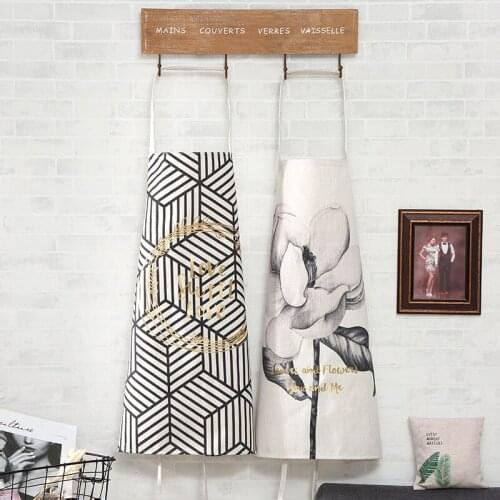 Deetrust New Hot Fashion Lady Women Cotton Linen High-grade Kitchen Apron Flower For Cooking Baking Restaurant Pinafore