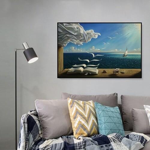 Salvador Dali Surrealism Decoration Mural Color Poster Canvas Painting and Living Room Wall Art Prints for Modern Home Decor