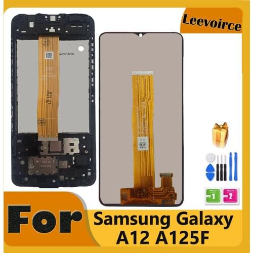 6.5 inch For Samsung Galaxy A12 LCD A125F A125F/DS SM-A125F LCD Display With Touch Screen Digitizer Glass Assembly With Frame