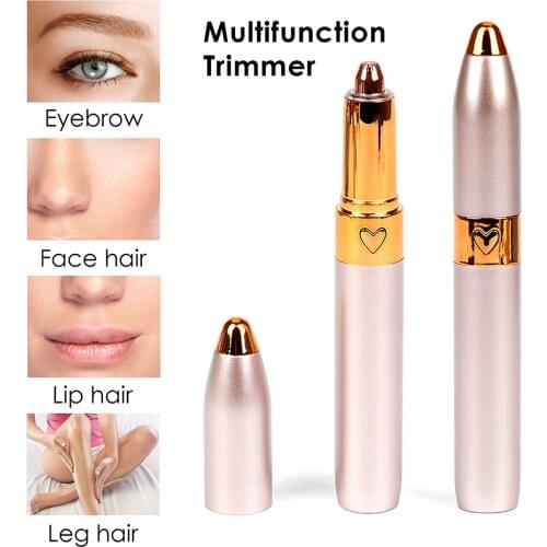 IGRG Electric Eyebrow Trimmer Women Mini Eyebrow Shaver Instant Painless Face Brows Hair Remover Epilator Dropshipping