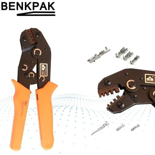 SN-2 Ratcheting Wire Crimping Plier Tools for Insulated Terminals and Butt Connectors Crimper, Mini European Style 23-13AWG