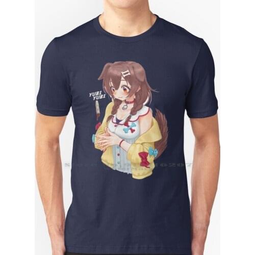 Korone Yubi T Shirt 100% Pure Cotton Hololive Korone Vtuber Virtual Youtuber Kiryu Coco Nekomata Okayu Okayu Shirakami Fubuki