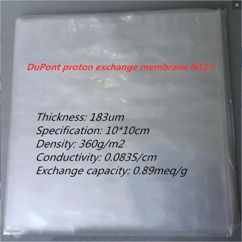 Custom DuPont proton exchange membrane N117 perfluorosulfonic acid ion membrane Nafion (size 10*10cm)