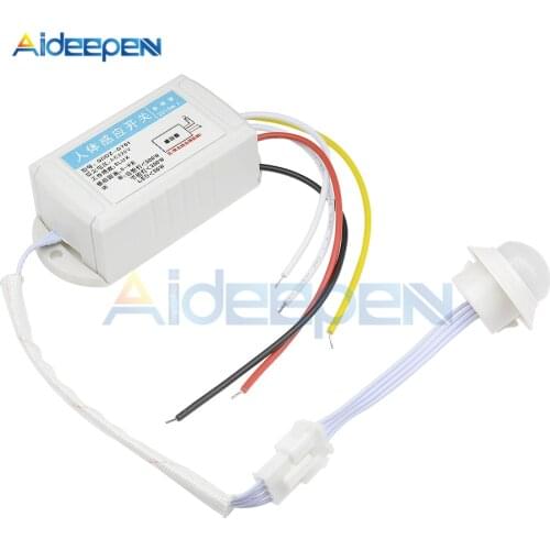 220V Human Body Motion Infrared IR Sensor Automatic Light Switch Intelligent Lamps Controller Movement Sensing PIR Switch