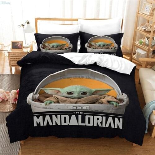Star Wars Mandalorian Baby Yoda Bedding Set 3d Duvet Cover Set Pillowcase Europe/Australia/USA Twin Full Queen King Size Bed Set