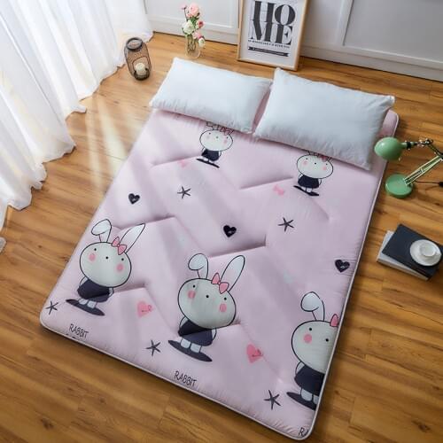 Cute Rabbit Cat Mattress Animal Printed Tatami Mat Anti-skid Thickening Mattress Bedroom Furniture Student Dormitory Bed Mat