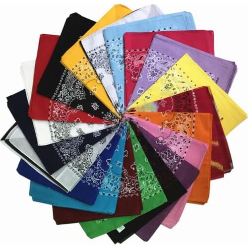 Fashion Cotton Pocket Square Western Style Printed Big Handkerchief for Suit Pocket Wedding Square Bandanas Hanky AU100