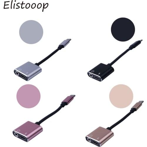 Type-C To 3.5mm Earphone Jack Adapter 2 in 1 USB C Audio Cable Converter Splitter Charging Cable For Samsung Xiaomi Huawei