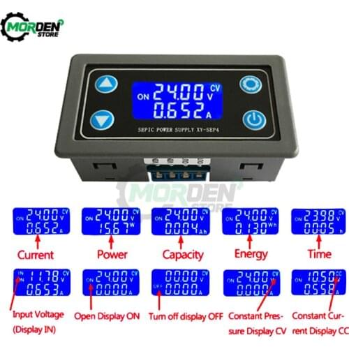 SEP4 Adjustable Automatic Buck-Boost Power Module CC CV Constant Voltage Constant Current LCD Charging Step Up Down Module