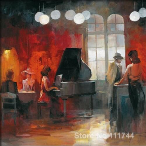 Hand painted art on canvas Cosy pub sold Willem Haenraets modern painting for home decor High quality
