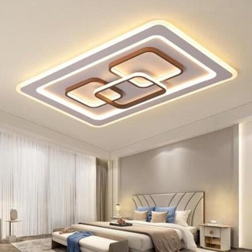 Modern ventilador de techo modern square rectangle rustic flush mount ceiling lights lotus flower crystal light Living Room