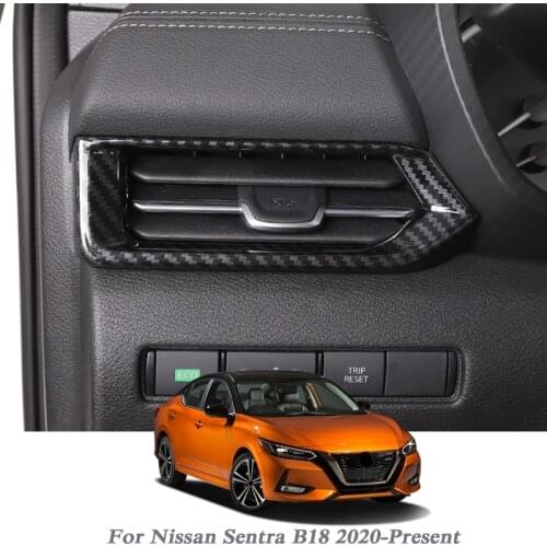 Car Styling Air Conditional Outlet Frames Sequins Internal Sticker Interior Outlet Frame For Nissan Sentra B18 2020-Present
