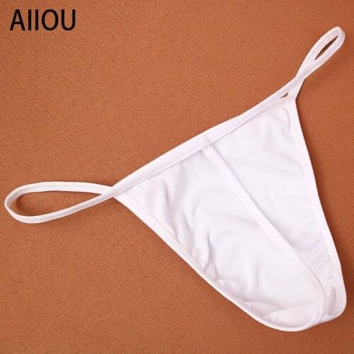 AIIOU Gay Man Panties Sexy Sissy Underwear Bikini Thongs Penis Pouch Panties G Strings and Thongs Micro Satin Panties M L XL XXL