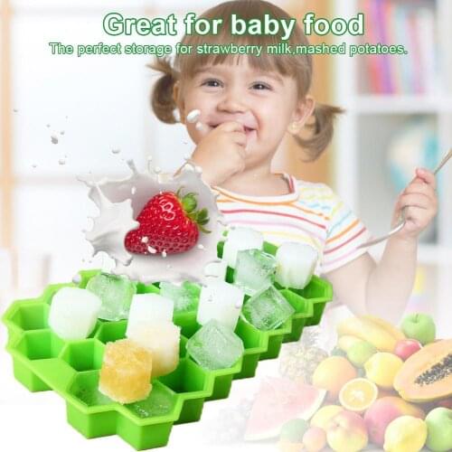 In-stock Silicone Ice Tray Mold Ice Cube Tray With Lid For Home Kitchen Drink Whiskey Ice Cube Making 8.19*4.92*0.98in