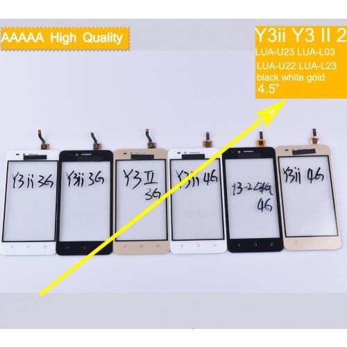10pcs/lot Y3ii touch screen For Huawei Y3ii Y3 II 2 LUA-U23 LUA-L03 LUA-U22 LUA-L23 TouchScreen Sensor Digitizer Glass Panel