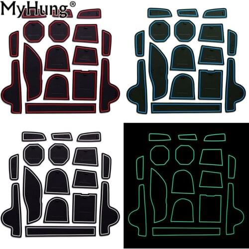 16pcs Car Interior Accessory Slot Car Stickers Truck Mats Anti-slip Waterproof Rubber Car Mats For Jeep Renegade