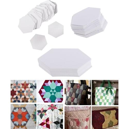 300 Pieces Hexagon Paper Quilting Templates Paper Piecing DIY Patchwork 3 Sizes