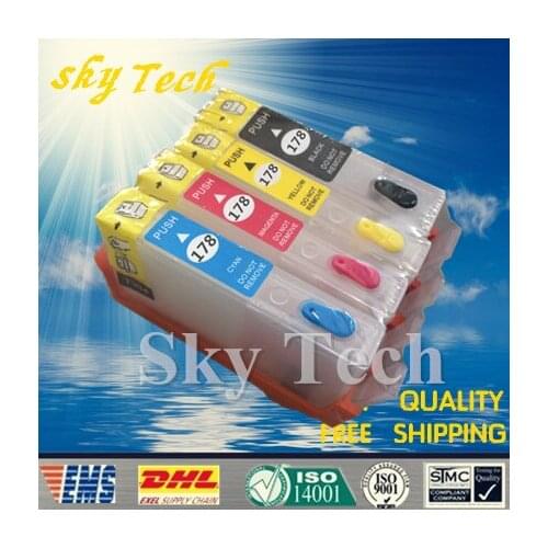 4PK Empty Refillable Cartridge suit for HP178XL ,suit for HP 5520 4620 5510 6510 C5380 C6383 D5460 etc , With ARC Chips