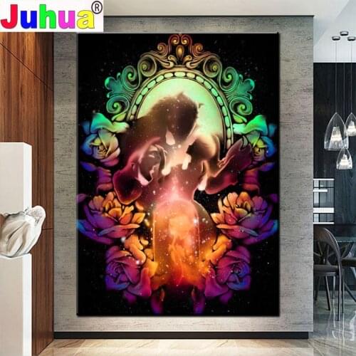 5d Amazing Art Love Kiss diy full square round drills art mosaic Puzzle diamond painting"Red Rose Fantasy"diamond embroidery