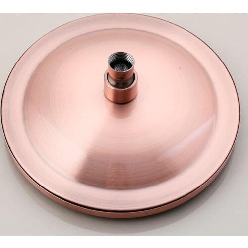 8 inch Round Vintage Retro Bathroom Rain Shower Head Antique Red Copper Hose Shower Sprayer Bathroom Shower Head Nsh002